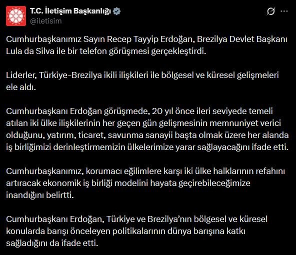 cumhurbaskani-erdogan-brezilya-devlet-baskani-silva-ile-telefonda-gorustu