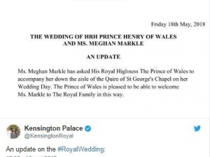 Kensington: "Markle’ı Sunağa Prens Charles Götürecek"