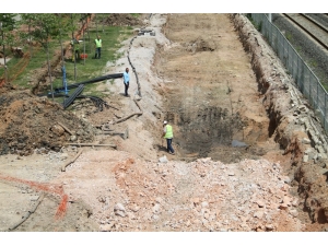 Sekapark-plaj Yolu Tramvay Hattında Hummalı Çalışma