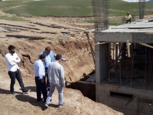 Müdür Tevke, Okul İnşaatlarını İnceledi