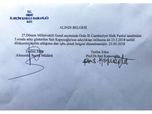 Chp Ordu Milletvekili Adayı, Adaylıktan Çekildi