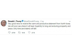 Trump, Kuzey Kore’nin Açıklamasından Memnun