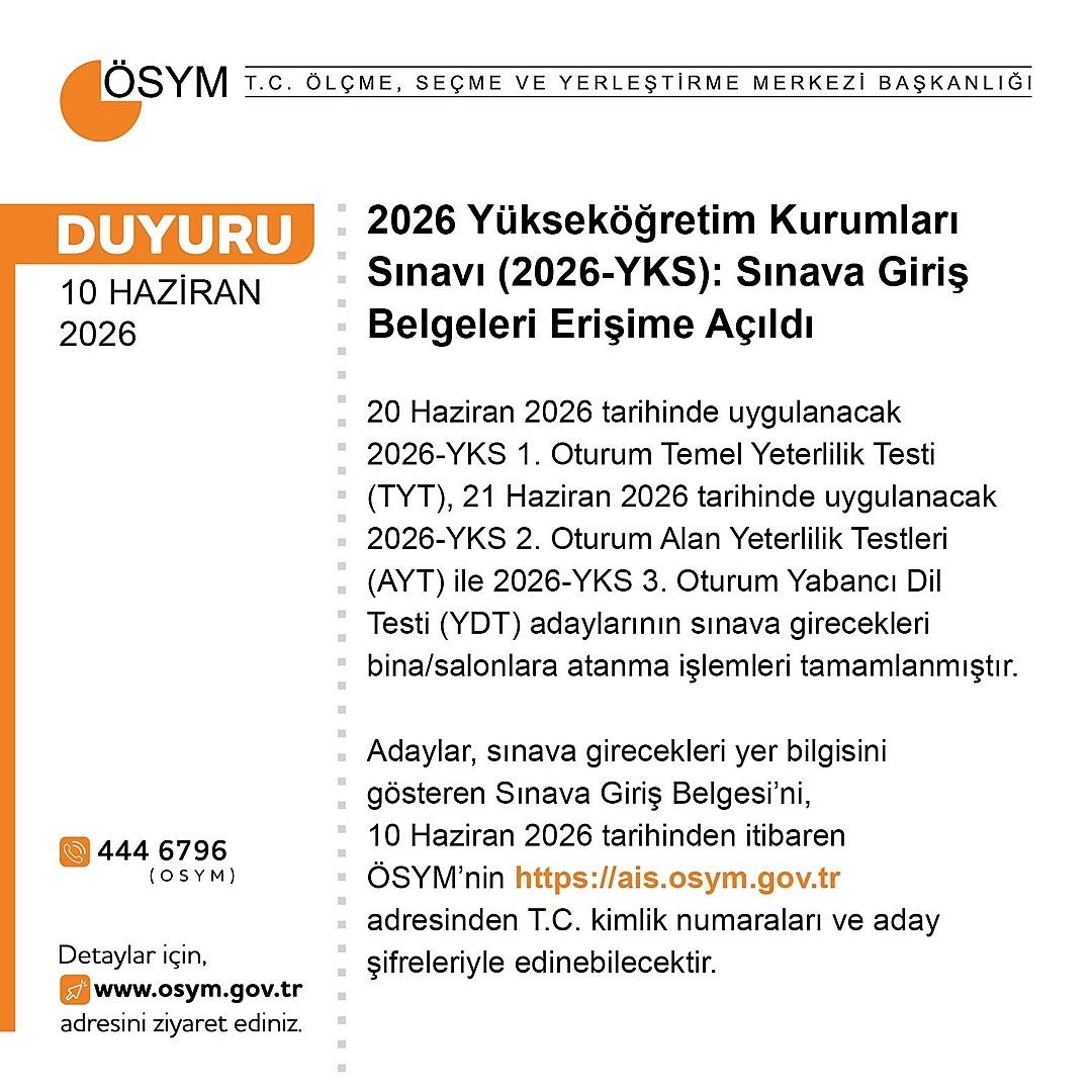 yks-giris-belgeleri-erisime-acildi
