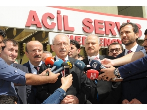 Chp Lideri Kılıçdaroğlu Kavgada Yaralanan Saadet Parti’liyi Ziyaret Etti