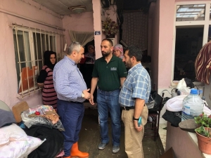 Başkan İsmail Baran, Zarar Gören Evleri İnceledi
