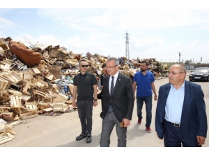 Başkan Köşker’den Geri Dönüşüm Tesisinde İnceleme