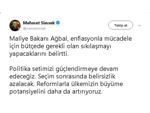 Başbakan Yardımcısı Şimşek: "Seçim Sonrasında Belirsizlik Azalacak"