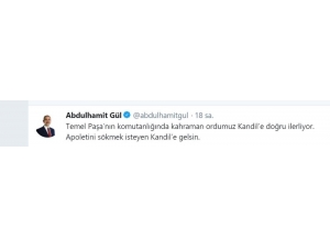Adalet Bakanı Gül: "Apoletini Sökmek İsteyen Kandil’e Gelsin"