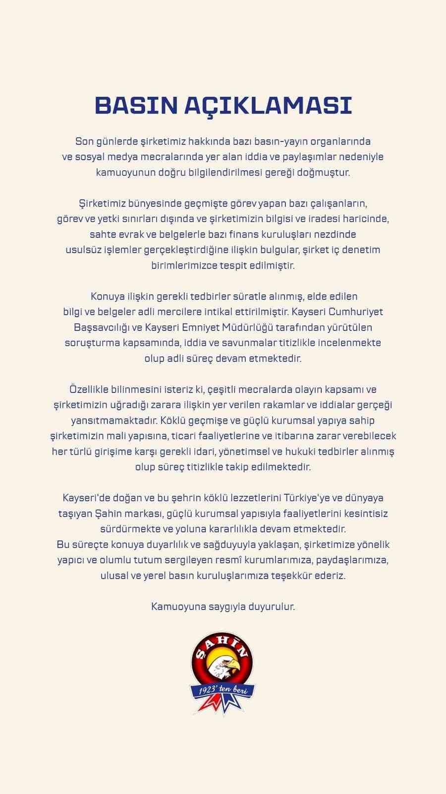 sahin-sucuklari-ndan-usulsuzluk-iddialarina-aciklama-surec-titizlikle-takip-ediliyor