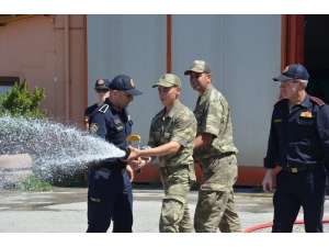 Askerlere Yangın Eğitimi Verildi