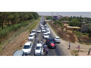 Harran’da Kilometrelerce Miting Konvoyu Oluştu