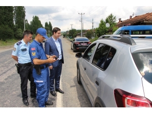 Kaymakam Başar, Yol Kontrol Uygulamasına Katıldı