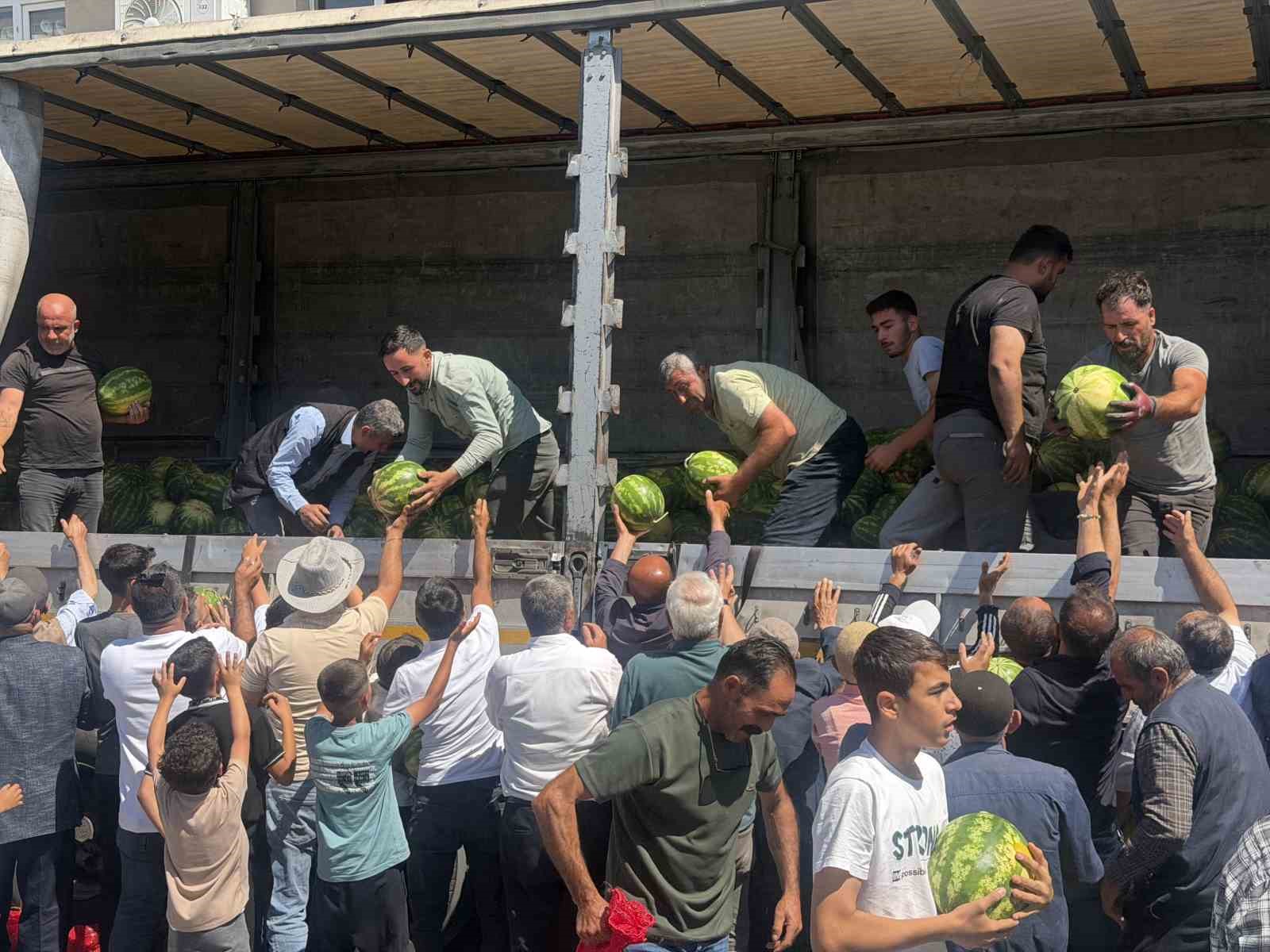hayirsever-ciftci-30-ton-karpuzu-ucretsiz-dagitti