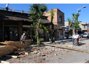 Arasta Çarşısı Cephe Giydirme Çalışmaları Başladı