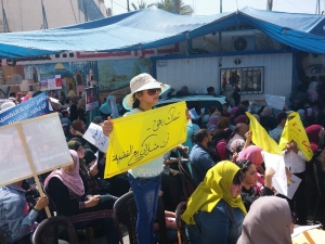 İş Akitleri Daimiden Sözleşmeliye Çevrilen Unrwa Çalışanları Gazze’de Gösteri Yaptı