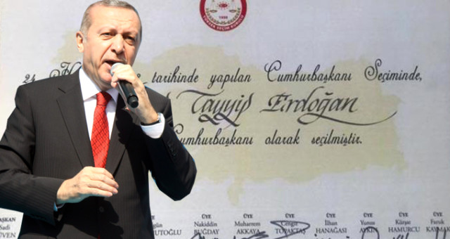 Kesin Seçim Sonuçlarının Açıklanmasının Ardından Erdoğan'ın Mazbatası Da Ortaya Çıktı