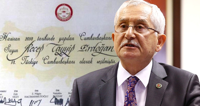 Ysk Başkanı Güven, Erdoğan'ın Mazbatasını Teslim Etmek İçin Meclis'e Gitti
