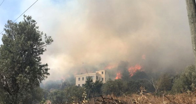 Bodrum'daki Yangın Tehdidi Nedeniyle Çevredeki Evler Boşaltıdı