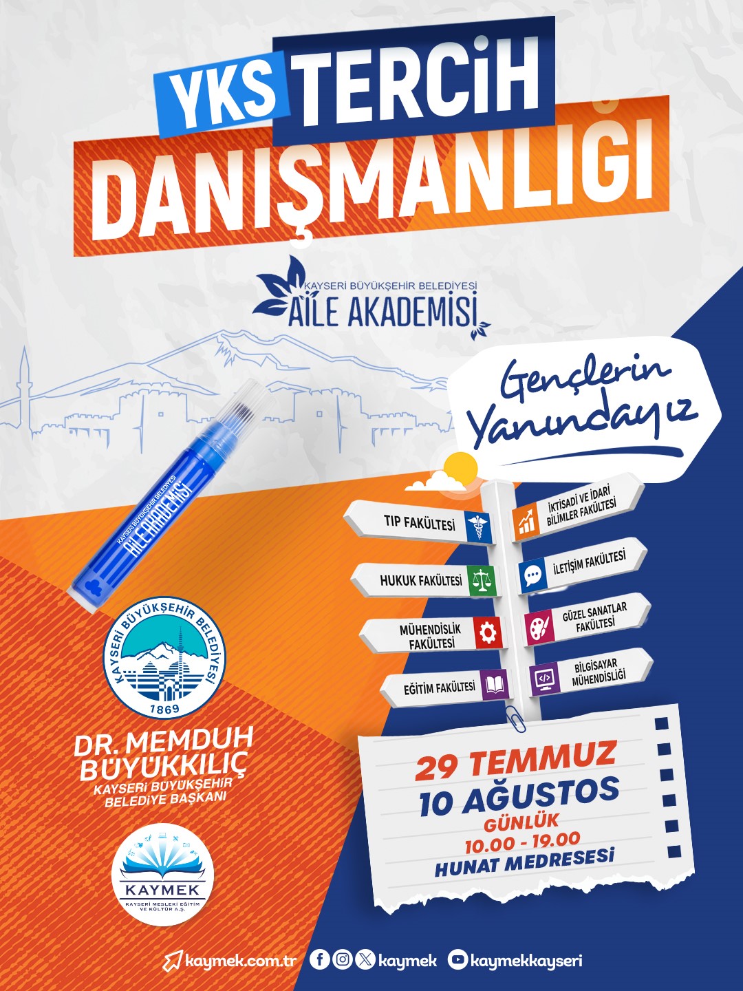 kayseri-buyuksehir-den-universite-adaylarina-ucretsiz-yks-tercih-danismanligi-destegi