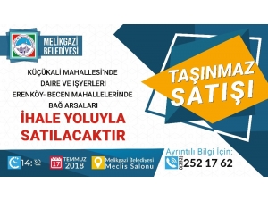 Melikgazi Belediyesi 32 Taşınmazı İhale Yoluyla Satacak