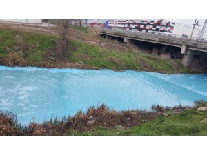 Kocaeli’de Dereyi Maviye Boyayan İşletmeye 175 Bin Tl Ceza
