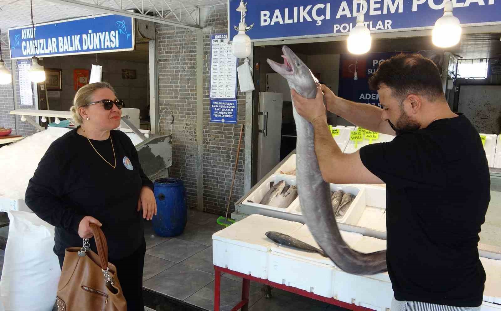 mersin-de-dev-yilan-baligi-tezgahta-ilgi-odagi-oldu