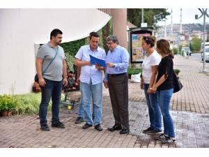 Başkan Can, Dikey Bahçe Projesini Yerinde İnceledi