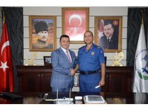 İlçe Jandarma Komutanı Binbaşı Can’dan Başkan Bakıcı’ya Veda Ziyareti