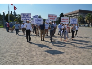 Aliağa’da Kamu Görevlileri Ve Vatandaşlar Sağlık İçin Yürüdü