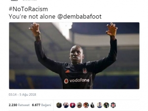 Beşiktaş’tan Demba Ba’ya: "Yalnız Değilsin"