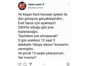 Haluk Levent Tekrar Rekora Hazırlanıyor