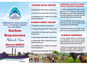 Eyyübiye’de Kurban Kesim Ve Satış Yerleri Belirlendi