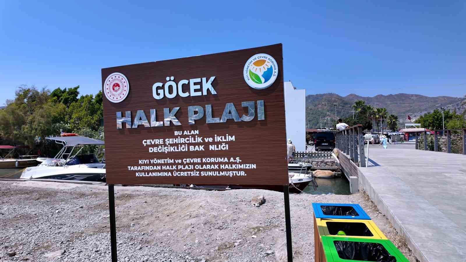 gocek-te-temizlenen-plaj-vatandaslarin-hizmetine-sunuldu