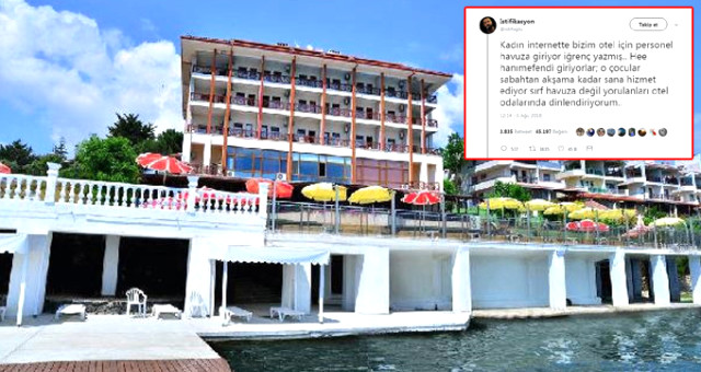 Otelin Havuzuna Giren Personelini Koruyan Otel Sahibi Sosyal Medyada Olay Oldu