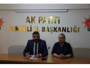 Ak Parti Tunceli İl Başkanlığından Kongre Açıklaması