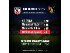 Gazişehir Gaziantep-istanbulspor Maçının Bilet Fiyatları Belli Oldu
