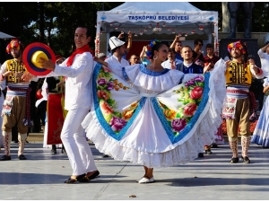 Festivalde 7 Ülkenin Halk Oyunları Ekibi Erik Dalı Oynadı