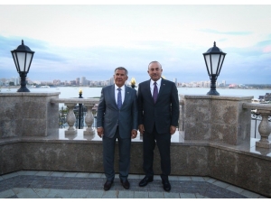 Dışişleri Bakanı Çavuşoğlu, Tataristan Cumhurbaşkanı Minnihanov İle Görüştü