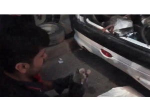 Otomobilde Mahsur Kalan Kedi Kurtarıldı