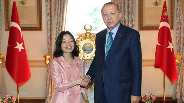 Başkan Erdoğan, Japonya Prensesi Mikasa Ile Görüştü