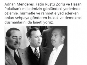 Bakan Kasapoğlu, Adnan Menderes, Fatin Rüştü Zorlu Ve Hasan Polatkan’ı Unutmadı