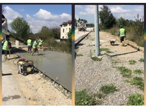 Düzcede Kaldırım Yenileme Çalışmaları