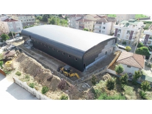 Ortaokula Yapılan Spot Salonu İnşaatı Devam Ediyor