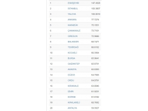 Okul Web Sitesi Kullanımında Eskişehir Birinci Sırada