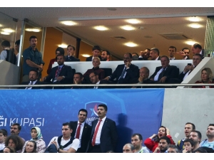 Bakan Soylu Ve Başkan Ali Koç, Fenerbahçe - Anadolu Efes Maçında