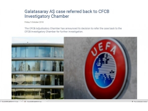 Uefa, Galatasaray’ı Yeniden İnceleyecek