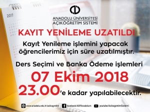 Açıköğretim Fakültesi Kayıt Tarihi Uzatıldı