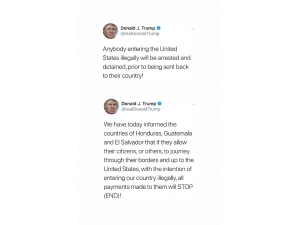 Abd Başkanı Trump, 3 Ülkeyi Yardımı Kesmekle Tehdit Etti