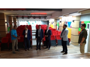 Başkan Balcı, Tamamlanan Konferans Salonunun İnceledi