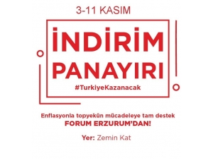 Forum Erzurum’da “İndirim Panayırı” Başlıyor